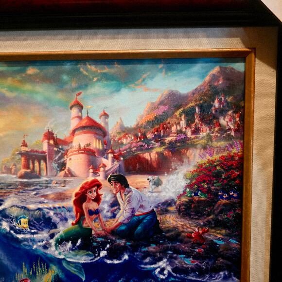 Thomas Kinkaid disney dreams collection the little mermaid 12 X 18 new 13/72 - Picture 2 of 13